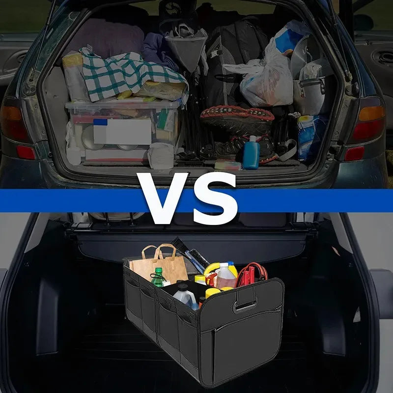 SUV Car Trunk Organizer Collapsible Storage Box 600D Oxford Fabric with Reinforced Handles Multiple Compartments for Vehicle Oasis Select