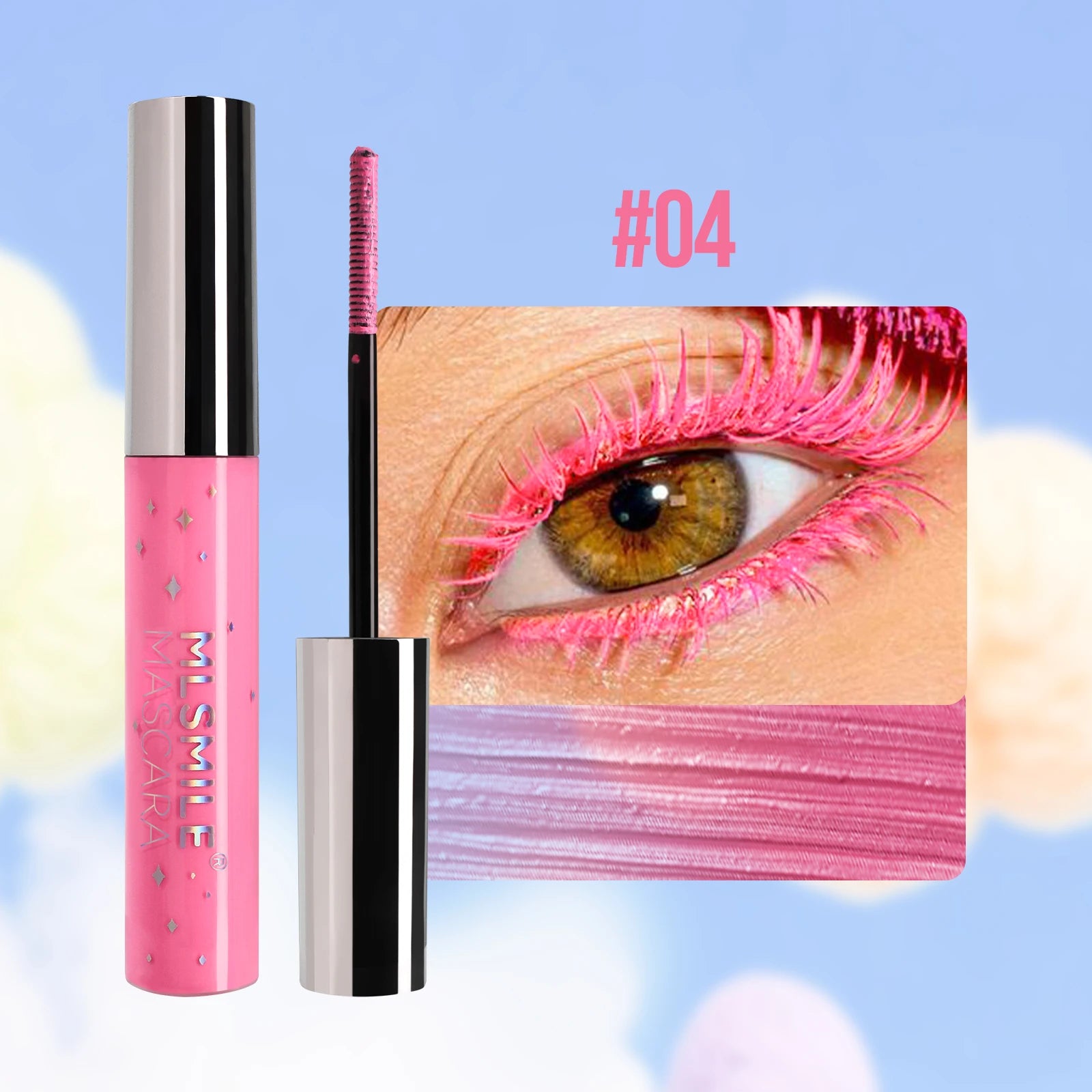 MLSMILE Glitter Pearlescent Mascara – Waterproof & Volumizing
