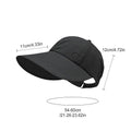 UV Protection Hat Summer Breathable Adjustable Sun Hat For Women Wide Brim Caps Ladies Beach Visor Hat for Outdoor Sports Oasis Select Black