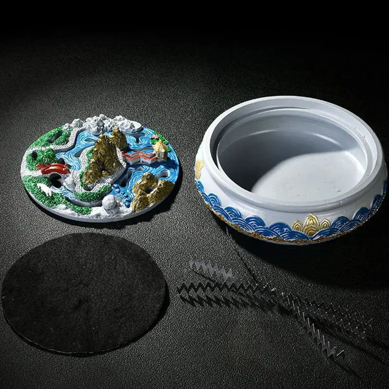 Micro Landscape Mosquito Incense Burner Mosquito Repellent Wormwood Incense Burner Household Deodorant Creative Decoration Oasis Select