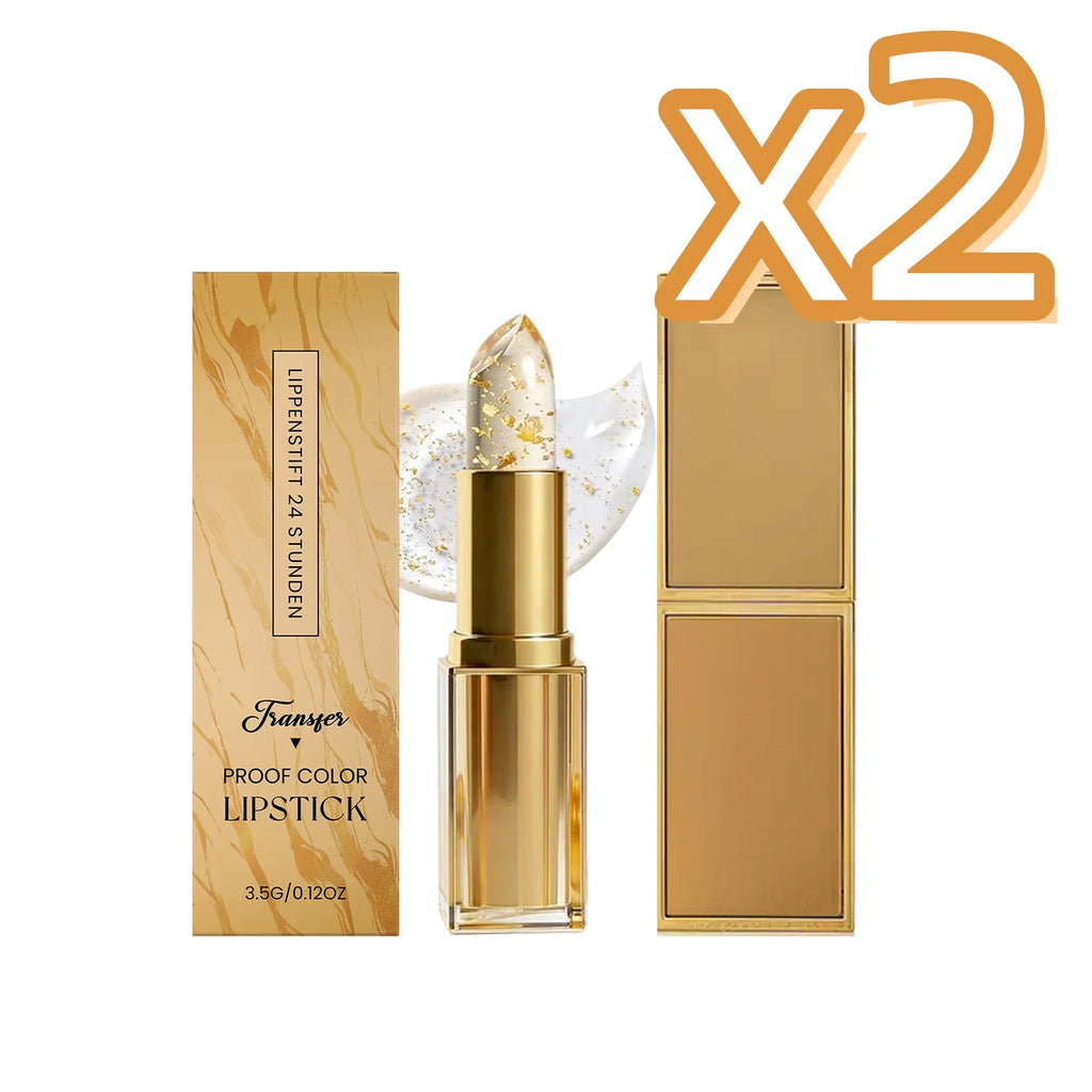 Gold Foil Color Changing Lipstick – Long Wear Moisturizing Color Changing Lipstick Oasis Select 3.5g Boxed x 2