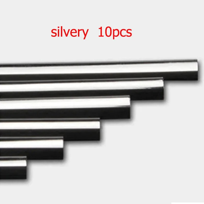 10/20PCS 20cm Car Air Conditioner Outlet Decorative U Shape Moulding Trim Decor Strips Car Door Edge Corner Protector Oasis Select 10PCS Silver