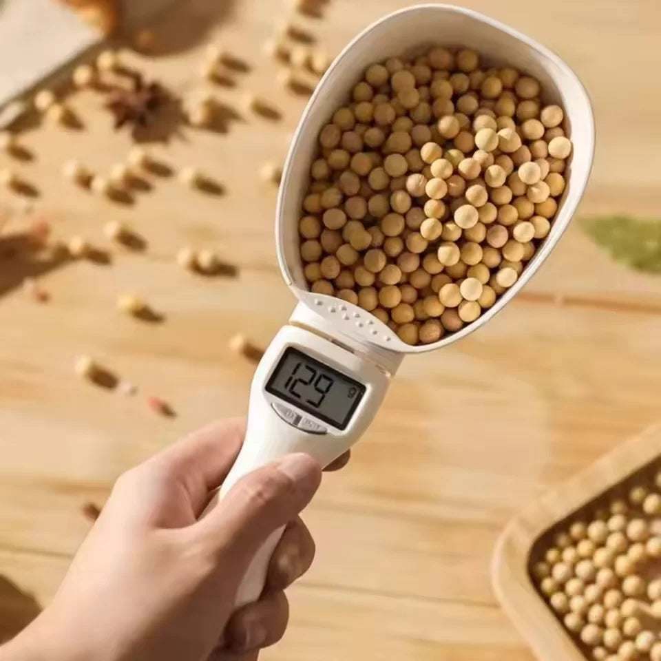 Household pet electronic measuring spoon scale 800g handle spoon scale nutrition scale mini complementary dog food feeding scale Oasis Select