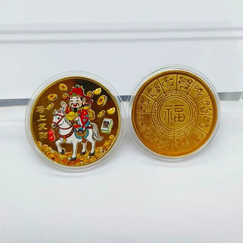 2026 Year Of The Horse Lucky Souvenir Coin Collectible Decoration Metal Crafts 40mm Zodiac Horse Commemorative Medal Event Gift Oasis Select
