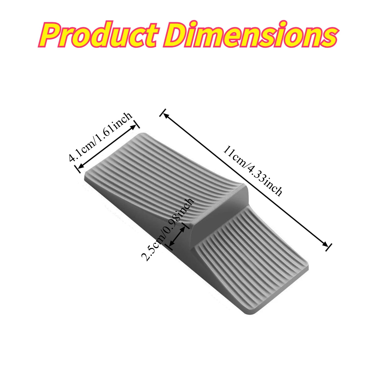 4/5/6 PCS Heavy Duty Rubber Door Stops Black Wedge Door Stoppers for Bottom of Door, Sturdy Non-Slip Floor Protectors, Stackable Oasis Select