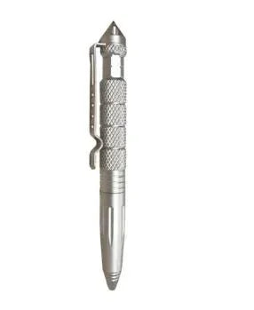1/2pcs High Quality Metal Military Tactical Pen School Student Ballpoint Pens Emergency Glass Breaker Self Defense Supplies Oasis Select 1pcs silver