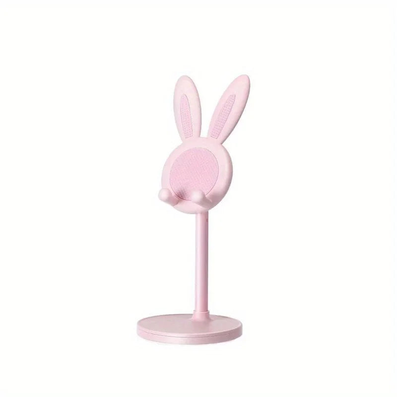 Cute Rabbit Mobile Phone Stand Desktop Can Be Lifted And Adjusted Desktop Lazy Person Selfie Watch Video Music Support Bracket Oasis Select pink