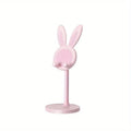 Cute Rabbit Mobile Phone Stand Desktop Can Be Lifted And Adjusted Desktop Lazy Person Selfie Watch Video Music Support Bracket Oasis Select pink