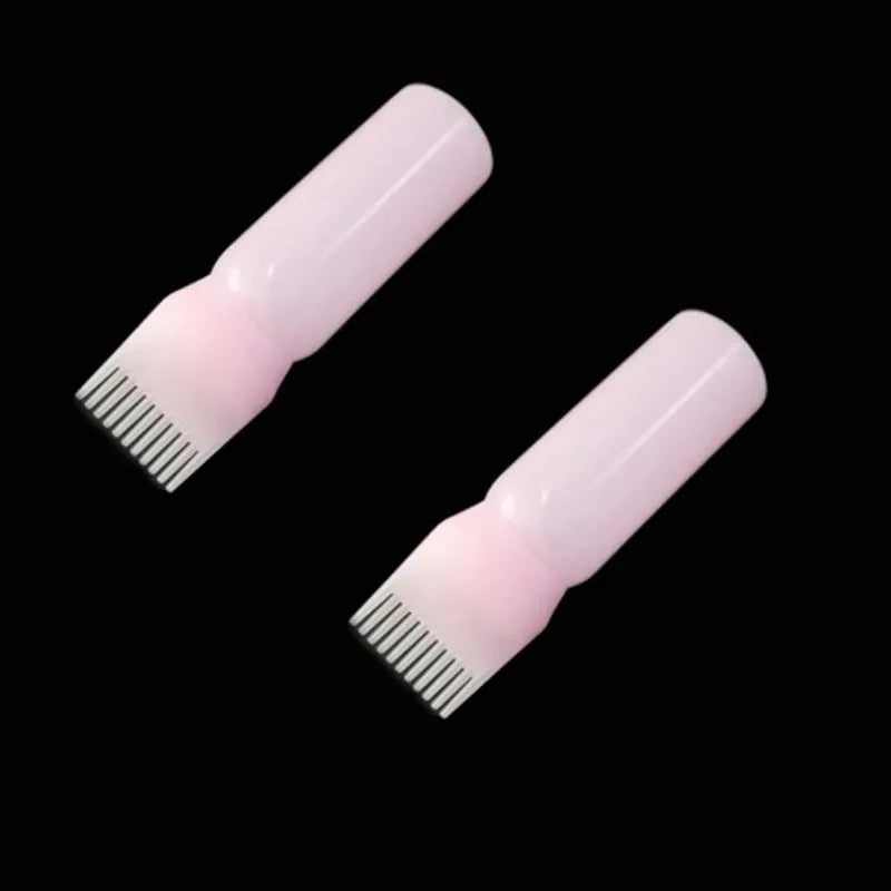 1/2/4pcs Hair Dye Refillable Bottle Comb Professional Salon Hair Oil Applicator Bottles Plastic Dispensing Hairdressing Styling Oasis Select 2pcs pink