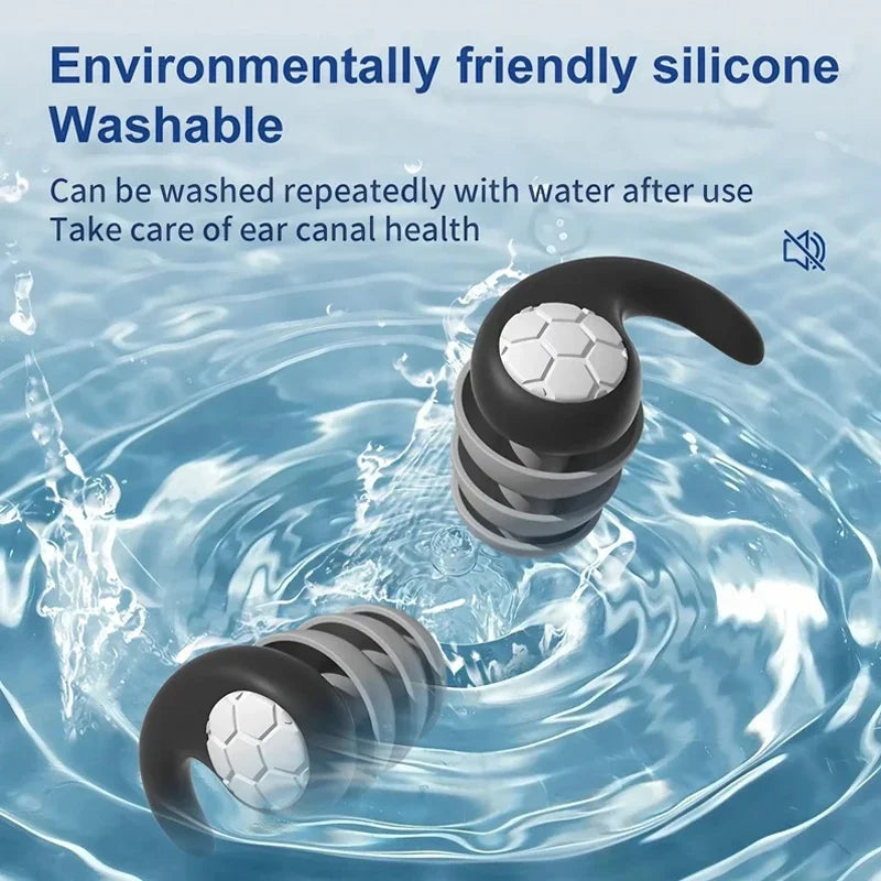 1 Pair Soft Silicone Earplugs - Noise Canceling, Waterproof, Comfortable Fit, for Sleep, Swimming, Creating a Silent Environment Oasis Select