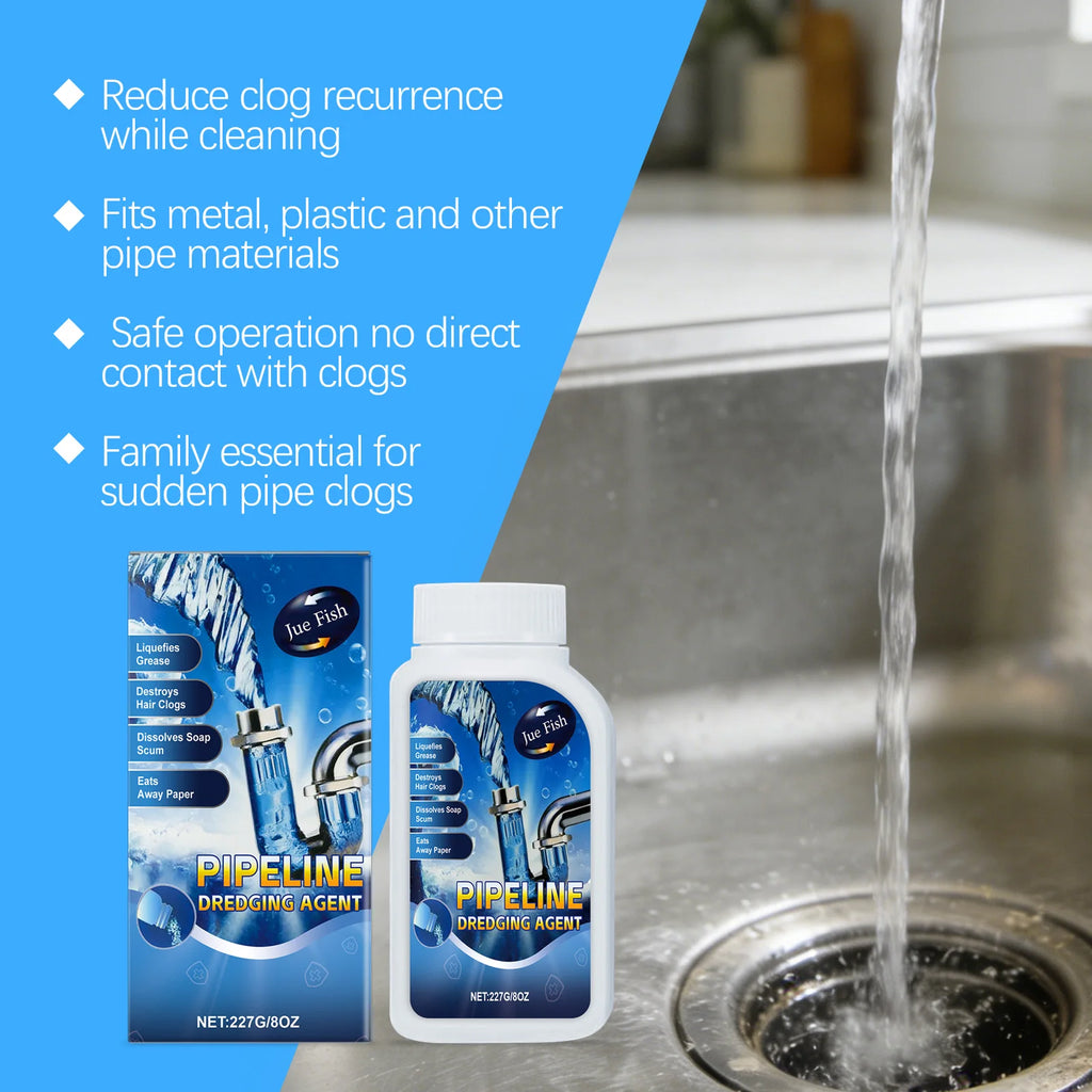 Pipeline Dredging Agent for Kitchen Bathroom Drain Dissolve Oil and Hair Odor Removal Clear Drainage Outlet Pipe Cleaning 227g Oasis Select