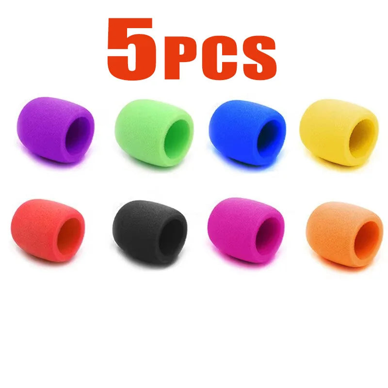 5-35Pcs Rain Microphone Foam Thicken Mic Cover Sponge Professional Studio WindScreen Protective Grill Shield Soft Microphon Cap Oasis Select 5pcs random