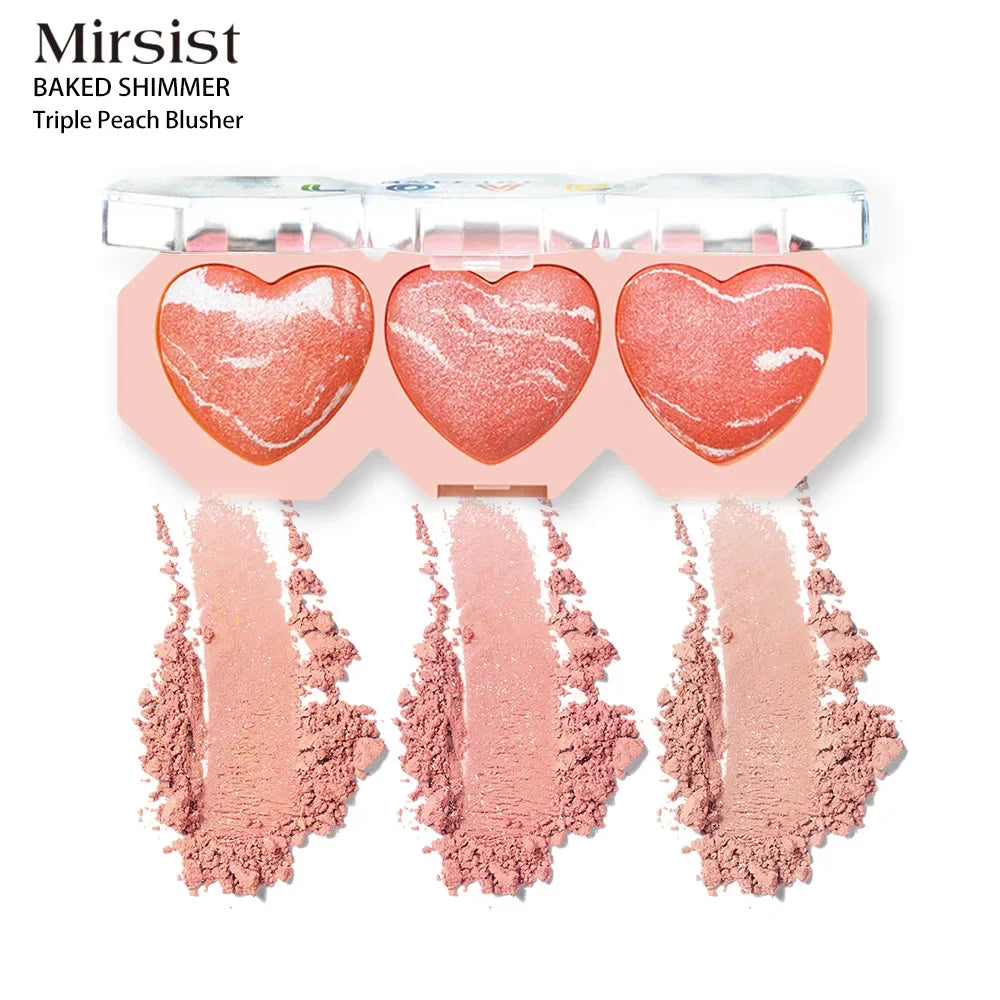 Cream Blush Palette 3 Color Highlighter Contouring Face Brightening Waterproof Long Lasting Makeup Kit Cosmetics Oasis Select