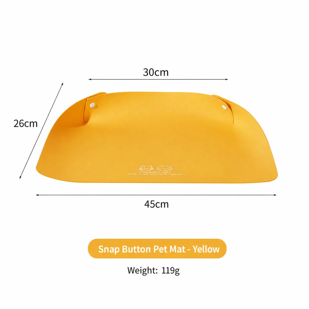 PU Leather Pet Feeding Mat – Waterproof Non-Slip Bowl Holder