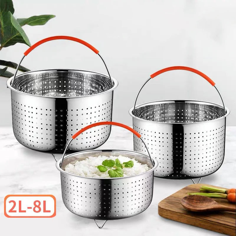 Stainless Steel Steamer Basket for 3/6/8 Qt Pressure Cooker