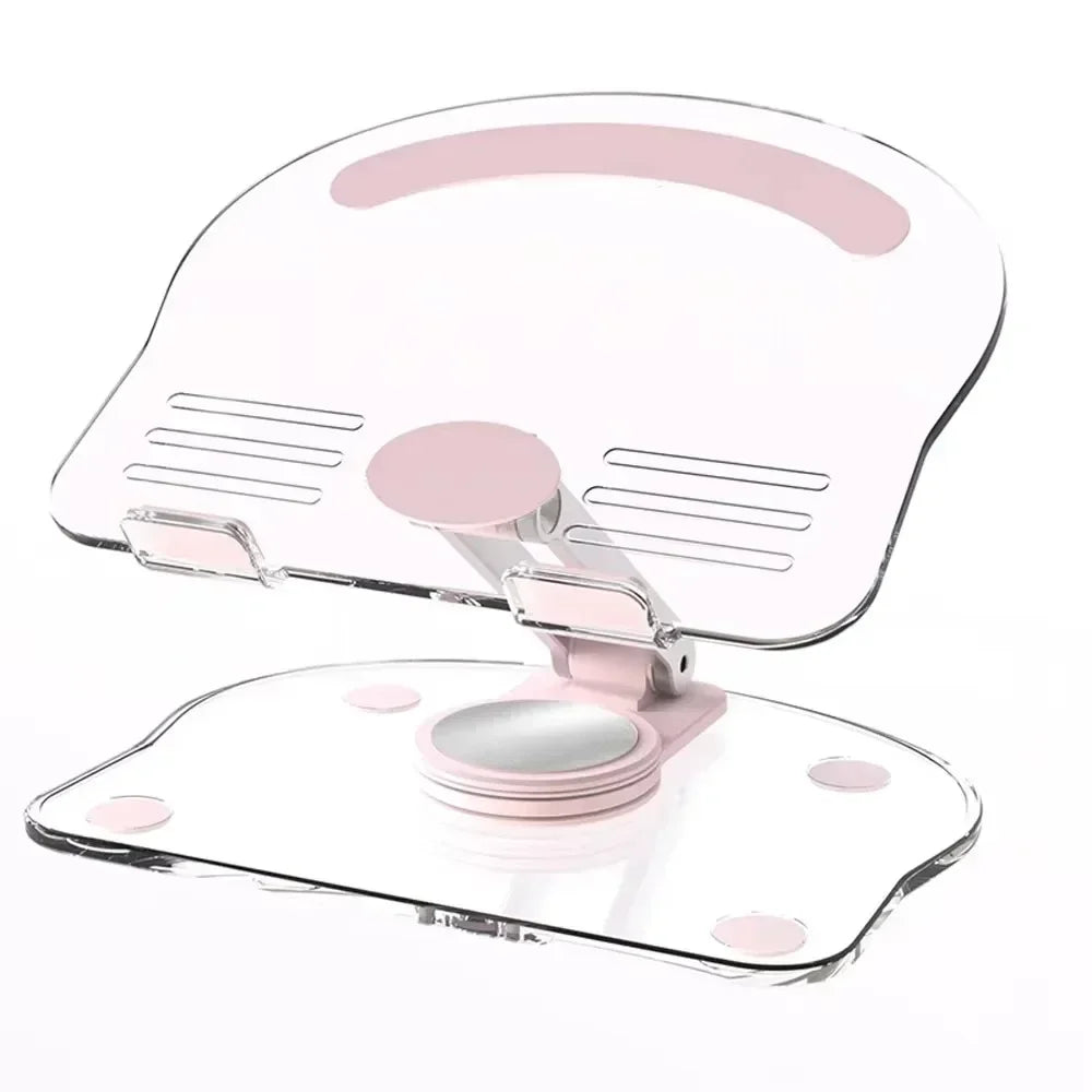 Universal Foldable Mobile Phone Holder 360 Degree Rotating Swivel Tablet Riser Anti Slip Height Adjustable for iPad/iPhone Stand Oasis Select pink