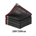 200x 400cm Summer Outdoor Shading Beige Shading Net Wrapped Perforated Shading Cloth Thickened Heat Insulation Net Shading Net Oasis Select Black-200x200cm