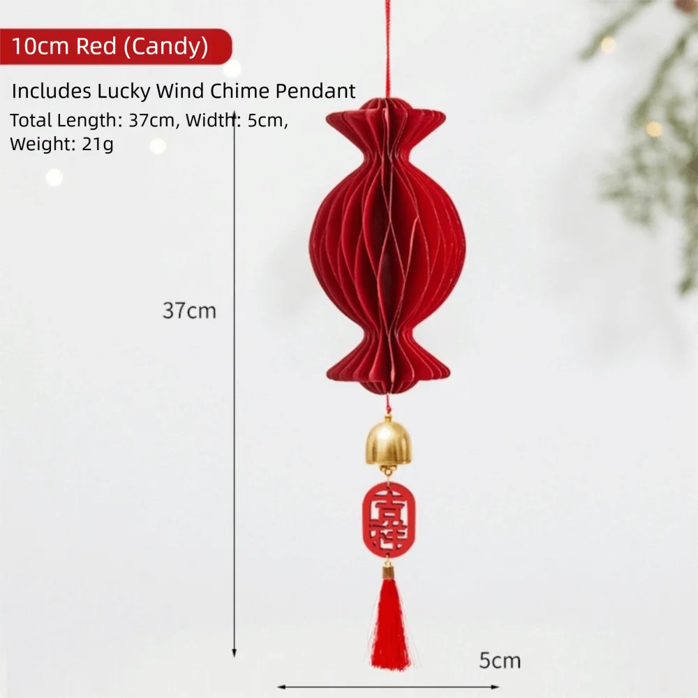 Red Honeycomb Paper Hanging Decoration with Tassel | New Year