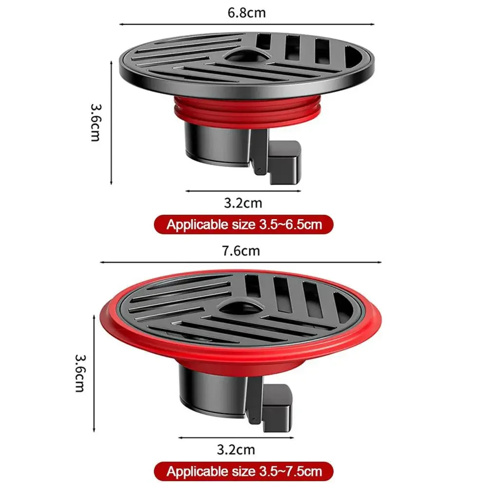Stainless Steel Shower Floor Drain with Grid Grate Cover Anti-odor Fast Drainage Floor Drain Round Insectproof Oasis Select