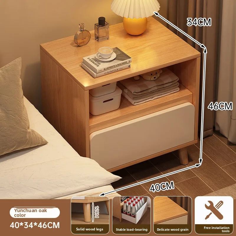 Multi-functional Household Goods Bedside Table Side Cabinet Bedroom Bedside Drawer Storage Cabinet Oasis Select Single draw D