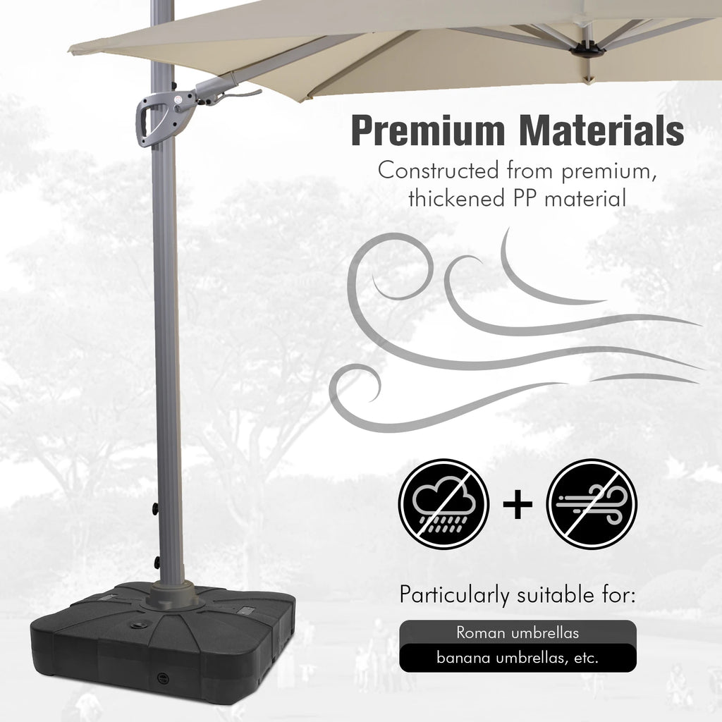 Cantilever Umbrella Base with 4 Wheels Umbrella Stand Patio Umbrella Base 100L Water Tank for Outdoor Patio Umbrellas Accesoory Oasis Select United States
