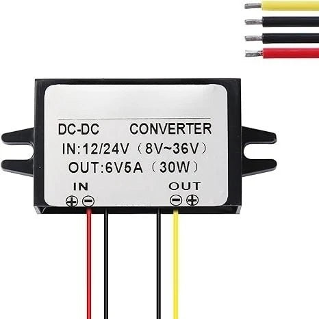 DC To DC Voltage Reducer Converter 8-31V Step Down To 3-24V 3A Power Supply Module Buck Transformer For Truck Golf Cart Club Car Oasis Select 12V 24V to 6V 5A