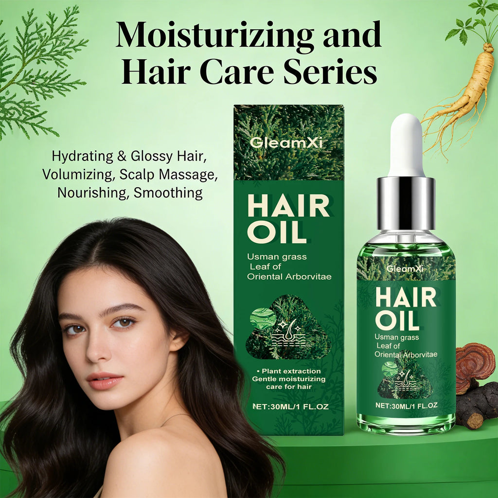 Usman Grass Leaf Hair Oil for Oil Control and Itch Relief Fluffy Hair Shampoo Soap Nourishing Scalp Moisturizing Fresh Hair Mask Oasis Select