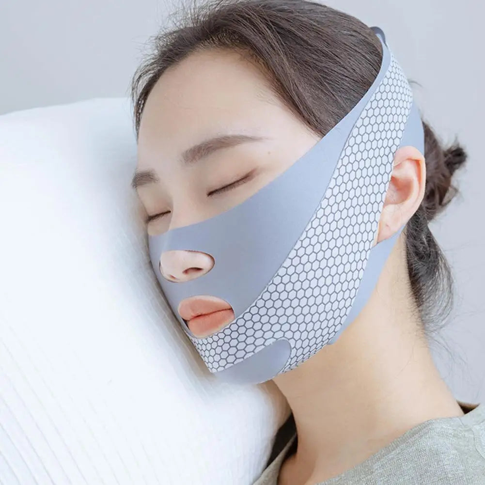 Chin Strap For Sleeping Face V Shaper Adjustable Jaw Strap Jaw Exerciser Double Chin Mask Reusable V Face Chin Lifting Straps Oasis Select Purple Grey