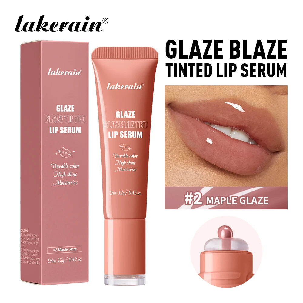 Lakerain Glaze Blaze Tinted Lip Serum Moisturizing Repairing Nourishing Lip Tint Glow Liquid Lip Gel Hydrating Lips Care Makeup Oasis Select 2