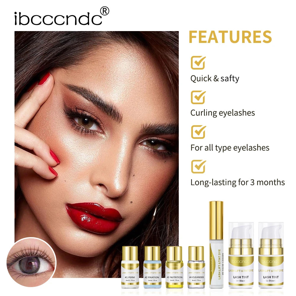 Lash Lift & Tint Kit Eyelash Enhancer Professional Brow Lamination Dye Eyes Eyelash Lifting Perming Set Women Makeup Oasis Select