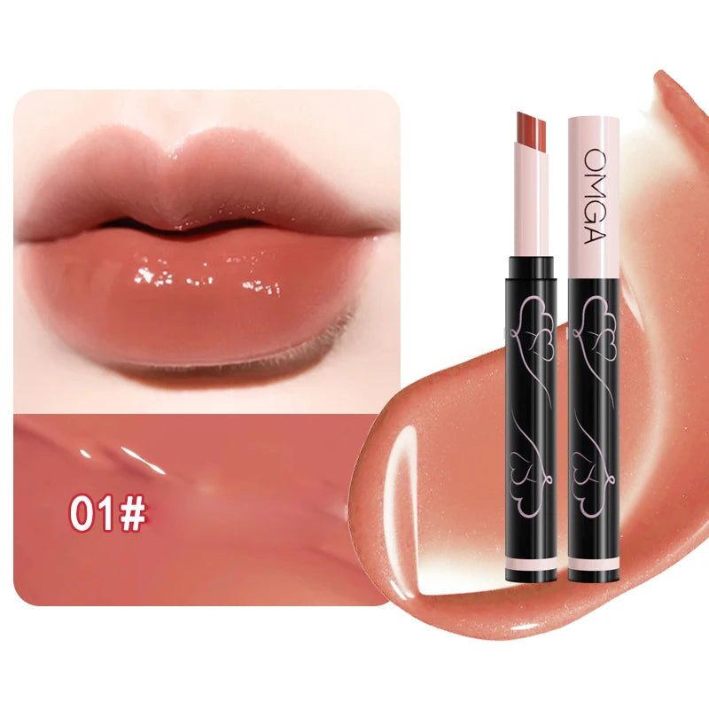 Solid Lip Gloss – Long-Lasting Moisturizing Non-Stick Formula Lip Gloss Oasis Select 01