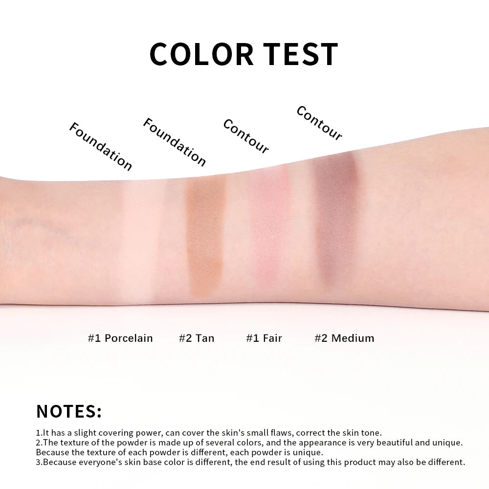 NEW YORK Baked Brighten Color Correcting Powder Foundation Fair Buildable Light to Medium Coverage Demi-Matte Natural Finish Oasis Select