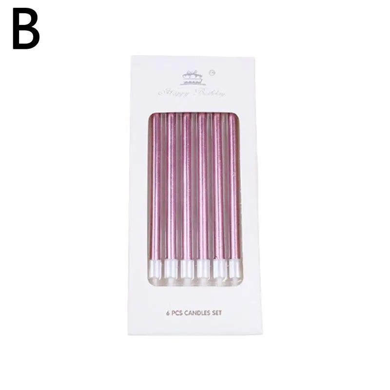 Metal Gold Silver Birthday Candles DIY Colorful Cake Decoration Baby Shower Gender Reveal Cupcake Decorating Candle Toppers Oasis Select B