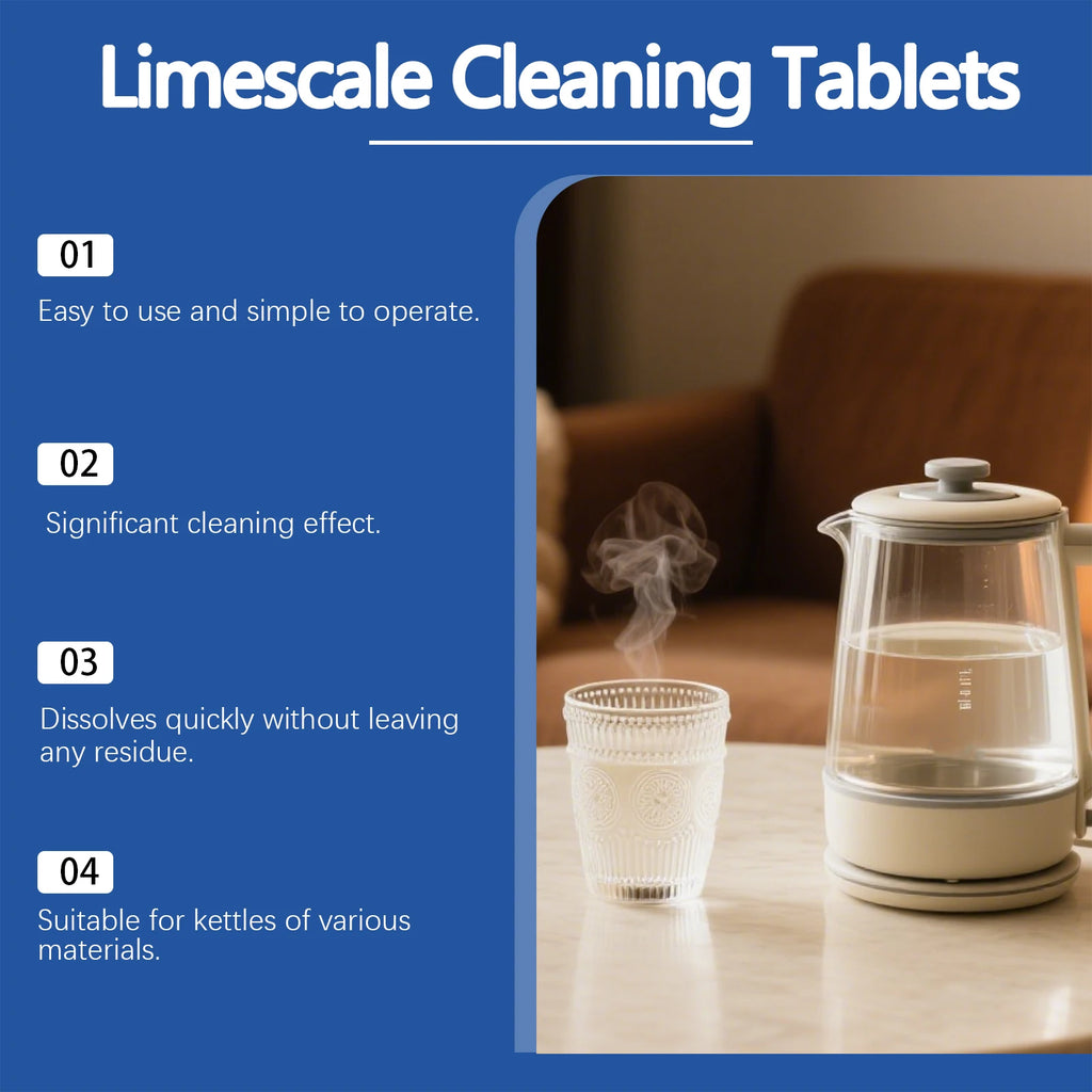 Scale Cleaning Tablets for Kettle Coffee Maker Removes Hard Water Stains Eliminate Odor Reducer Limescale Cleaning Tablets Oasis Select