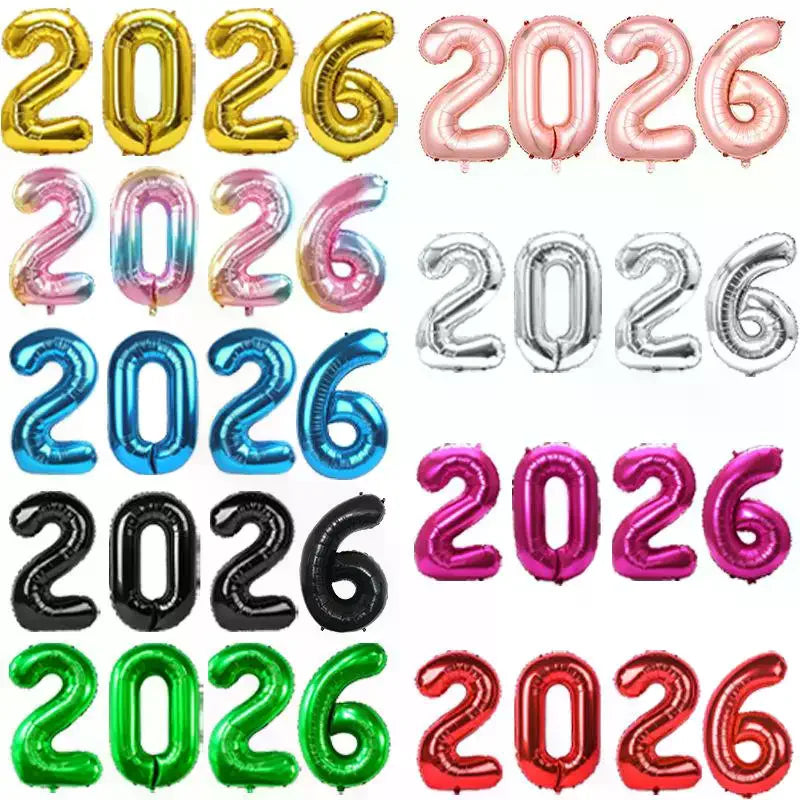 Foil Balloons for New Year's Eve Party Decoration Photo Booth Props Xmas Home Decor 2026 Prop up Your Celebration Oasis Select