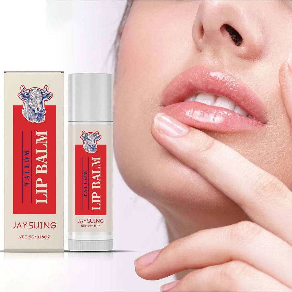 Tallow Lip Balm Ultra Nourishing Non-Greasy Softening Fade Lip Lines Remove Dark Anti-Cracking Moisturizing Lip Care Oasis Select