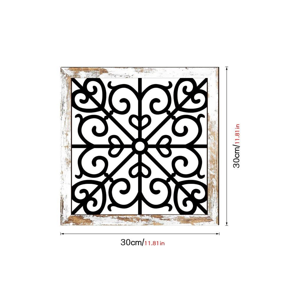 Wooden hollowed out UV printed wood grain home wall decoration can be pasted with living room and bedroom murals room decor Oasis Select MZ430-B 30cm x 30cm
