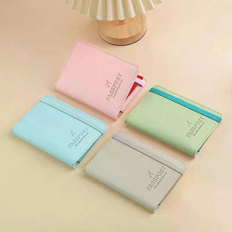 Cute Waterproof PU Leather Passport Holder Travel Credit Card Wallet for Men/Women - Waterproof Passport Cover Oasis Select
