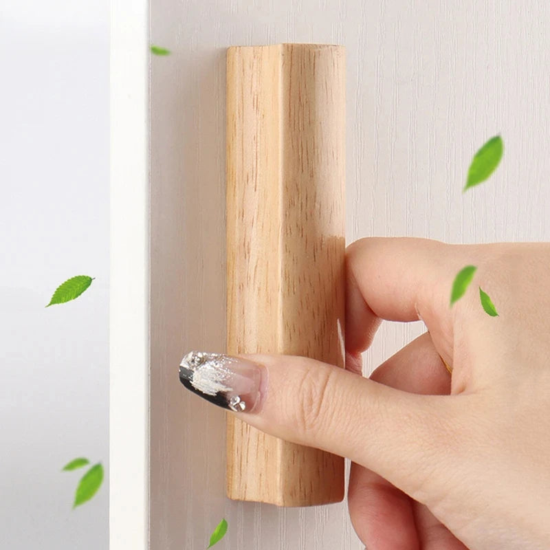 Natural Wooden Cabinet Handle Rubberwood Rural Drawer Knobs and Handles Wardrobe Pull Door Hardaware Oasis Select