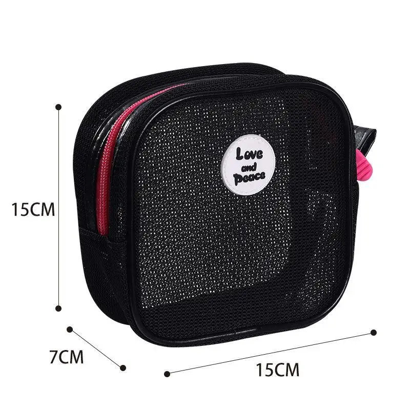 Portable Mesh Cosmetic Bag – Breathable Travel Makeup Pouch Mesh Cosmetic Bag Oasis Select MR-06