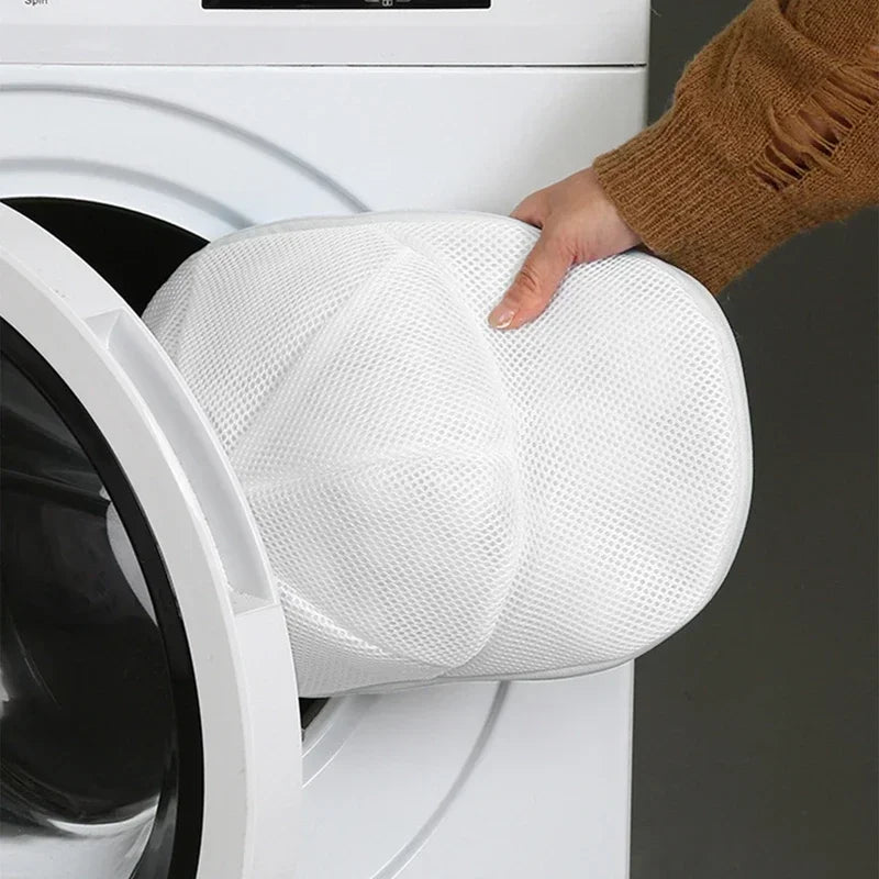 Small Clothes Wash Bag Anti-Deformation Mesh Organizer Zip Bags Washing Machine Hat Wash Protector Cap Cleaner Laundry Bag Oasis Select