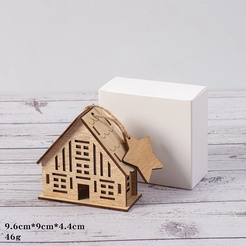 Battery-powered Lights Christmas Wooden Ornaments Versatile Use Handcrafted Ornaments Table Centerpieces Christmas Decoration Oasis Select