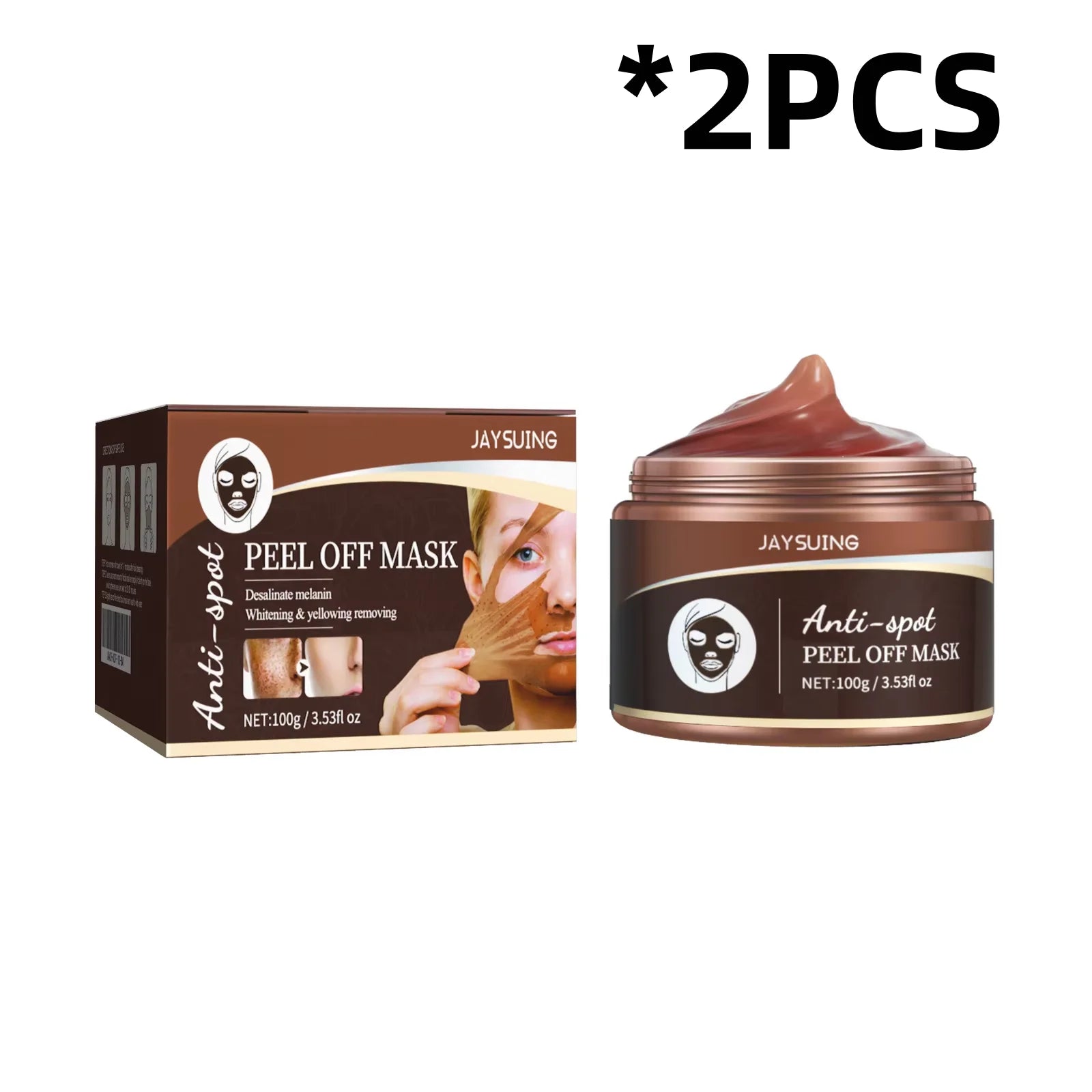 JAYSUING Facial Peel Mask Shrink Pores Deep Cleaning Exfoliate Oil Control Moisturizing Improve Roughness Firm Skin Wh-iten Mask Oasis Select 100g Boxed X2 PCS