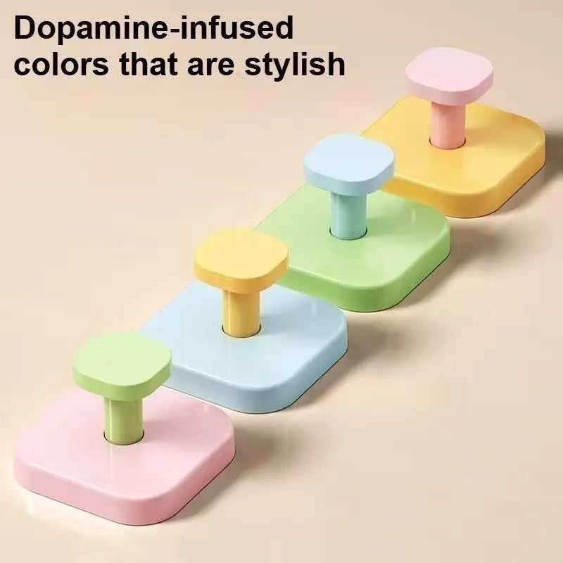 4pcs Dopamine Strong Suction Cup Hooks - Drill-Free & Trace-Free Adhesive Wall Hooks,ulti-Scene Home Organizer For Coat Hooks Oasis Select