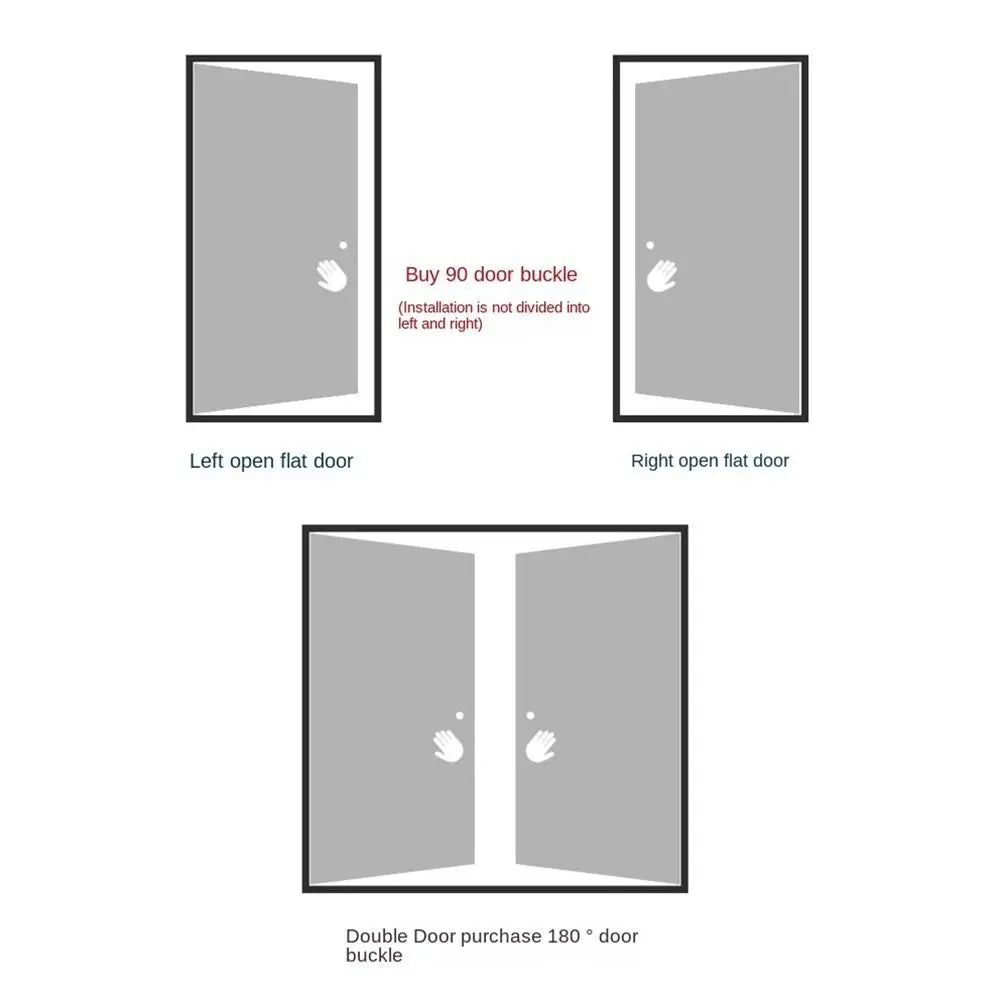 Luminous Door Buckle Zinc Alloy Non Perforated Anti-theft Door Latch 90°/180° Sliding Door Lock Positioning Latch Door Hardware Oasis Select