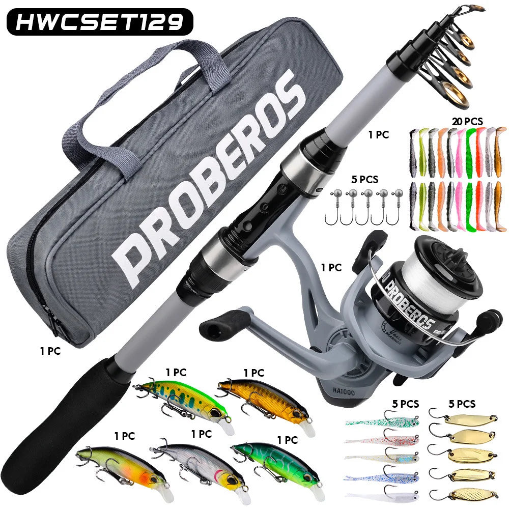 Portable sea rod set, long-range casting, mini fishing rod, fishing wheel, fishing line, bait, fishing rod, complete set of sea Oasis Select 1