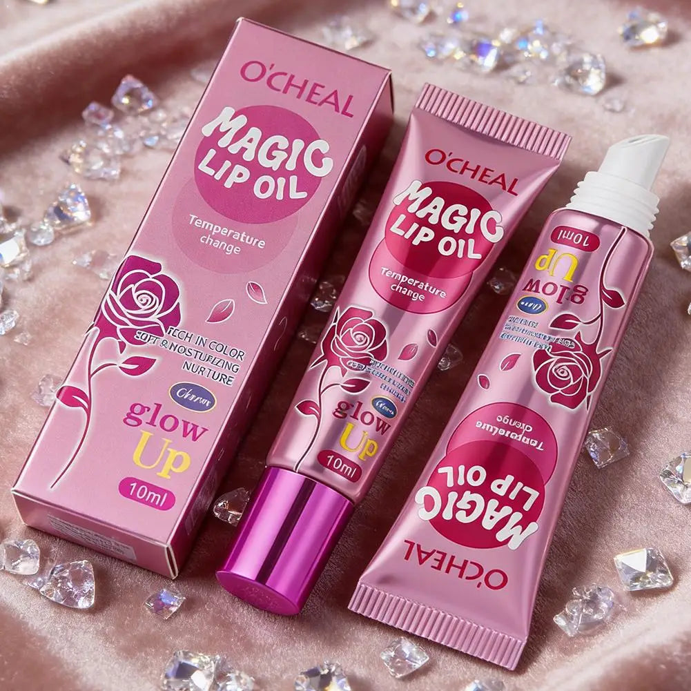 Lip Plumping Tube Lip Gloss Color-Changing Lip Oil Beauty Essence Nourishing Moisturising Sexy Lip Care Plumping Lip Serum Oasis Select