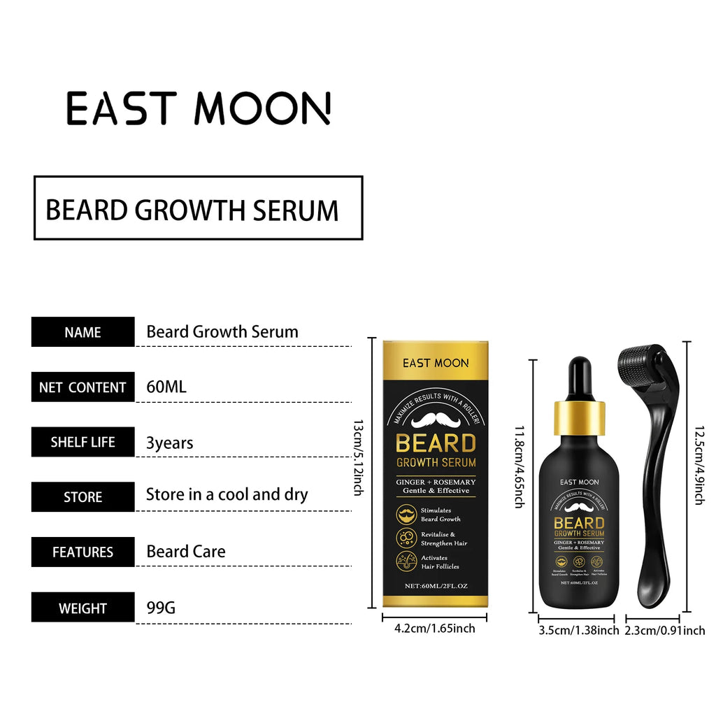 Beard Growth Oil Thickening Serum Promotes Whisker Growth Strengthen Roots Softens Beard Moisturizing Hydrating Men Grooming Oasis Select