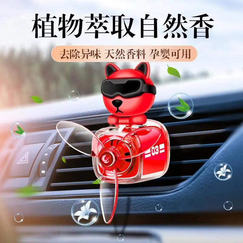 Car Vent Clip Air Outlet Aromatherapy Airplane Rotatable Cartoon Glasses Dog Interior Perfume Diffuser Cologne Oasis Select