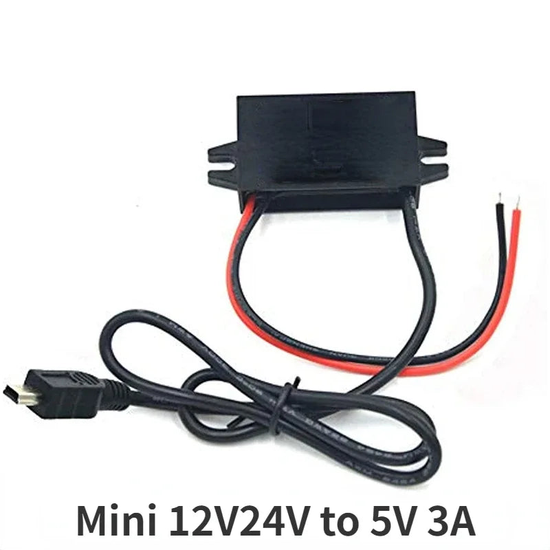 12V24V to 5V 3A 5A Micro Mini USB Step Down Voltage Power Supply Output Adapter Heat Auto Protection DC DC Car Power Converter Oasis Select Mini USB 12V24V 5V|China Mainland